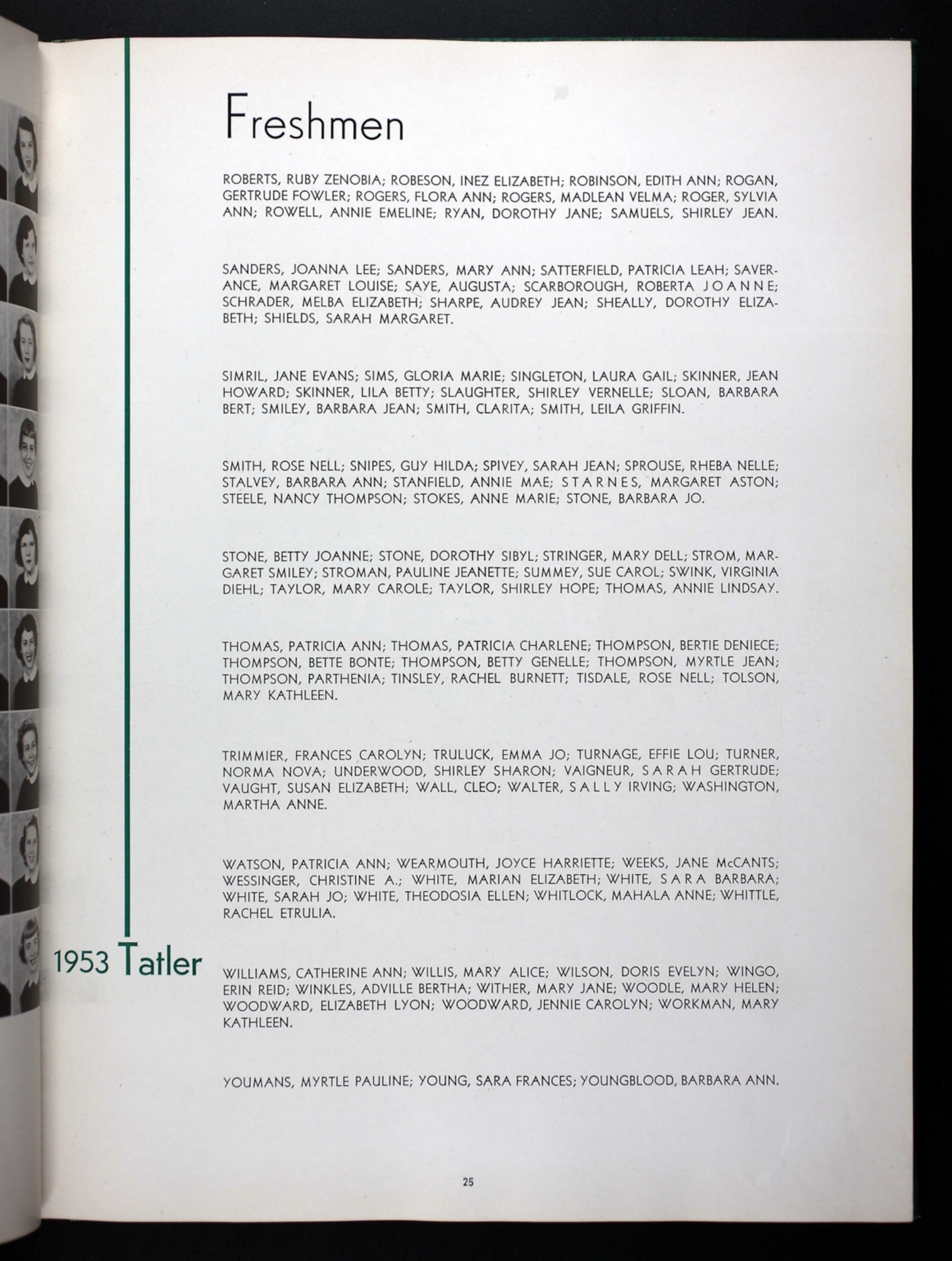 School or College Roster Scan — archival source preview
