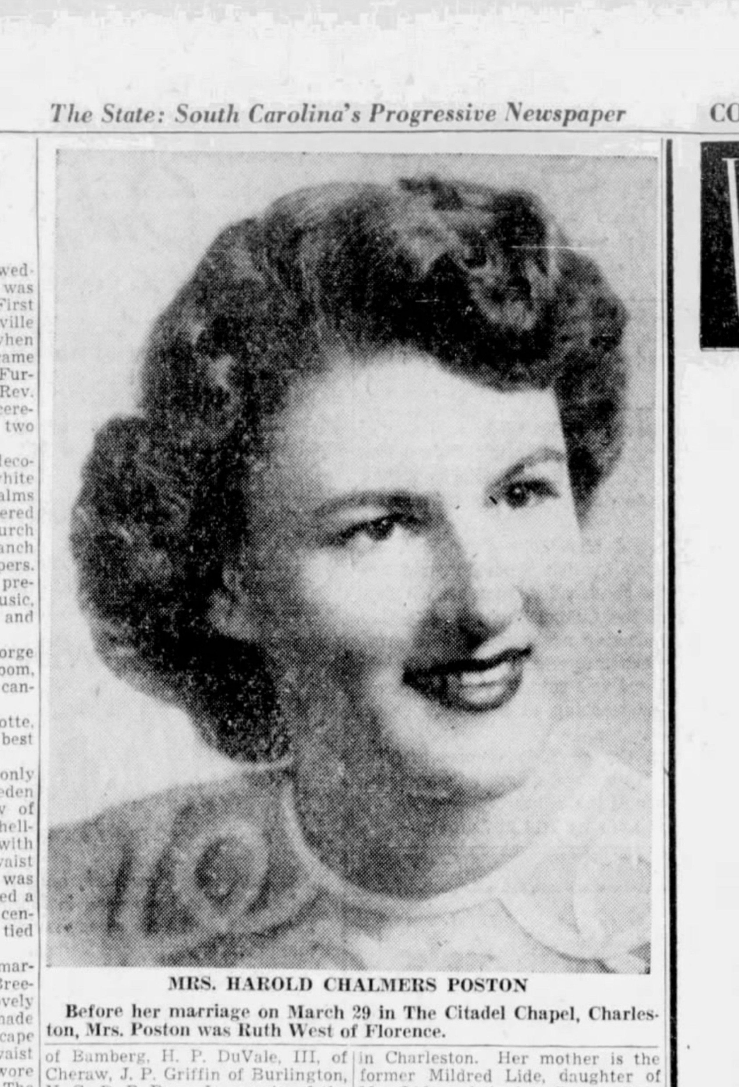 Photograph of Ruth West — archival source preview