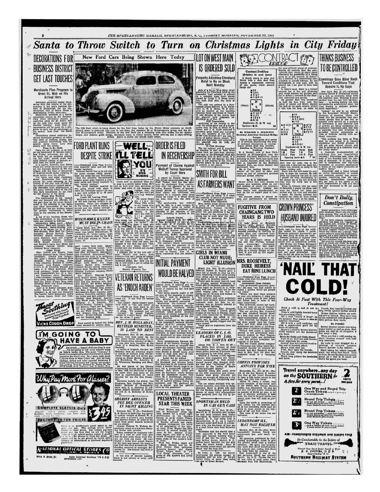 Spartanburg Weekly Herald and Herald-Journal 30 Nov 1937 2 — archival source preview