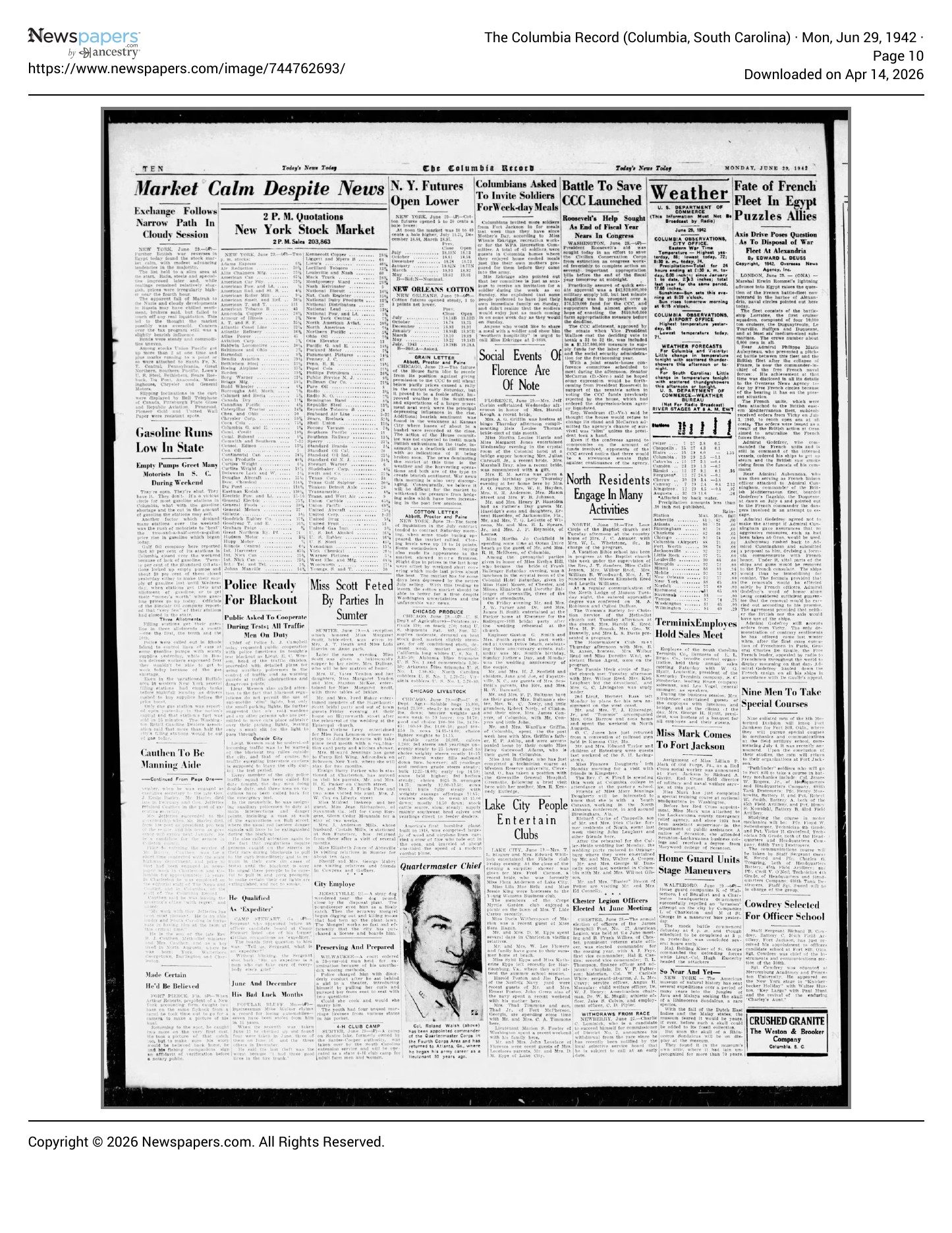 The Columbia Record June 29, 1942 10 — archival source preview