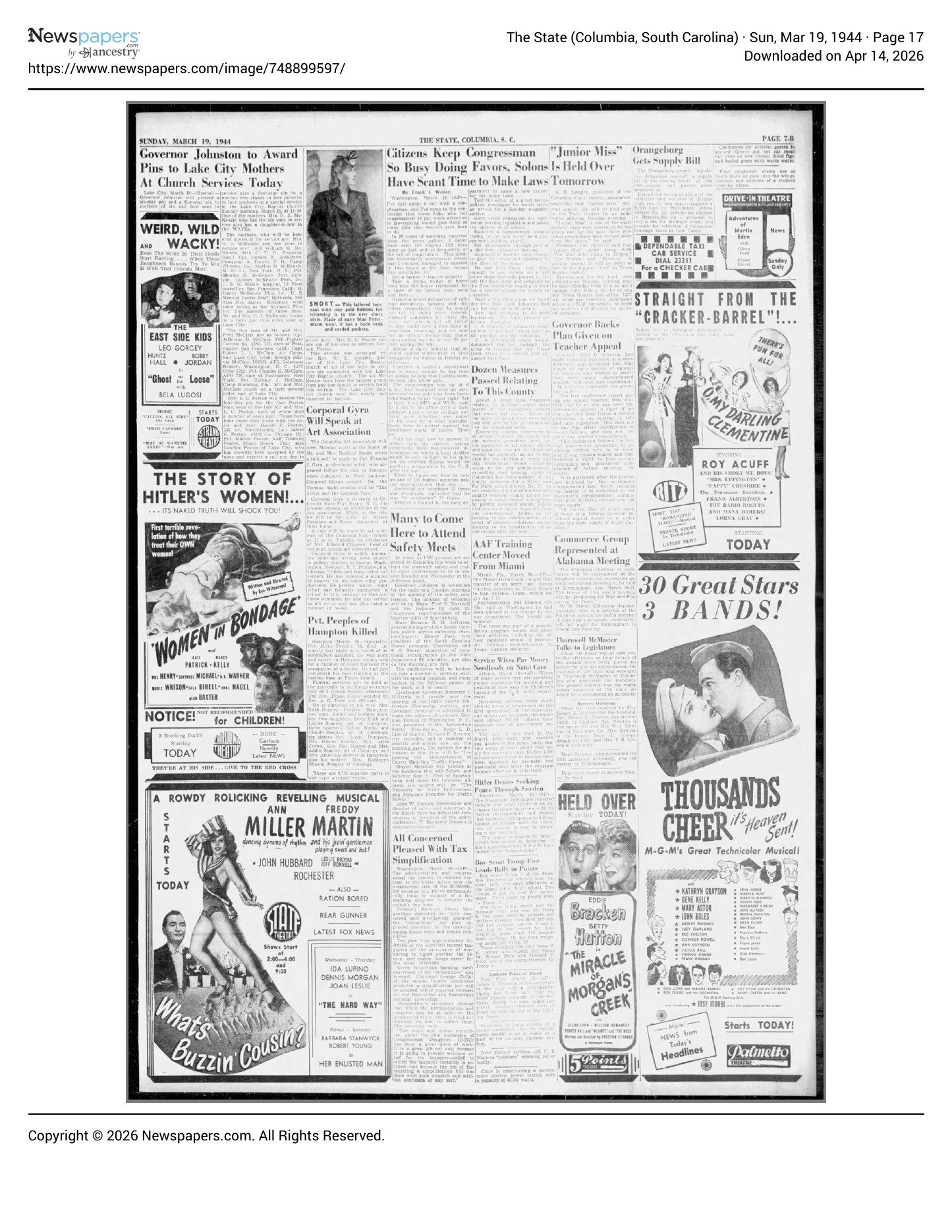 The State March 19, 1944 17 — archival source preview